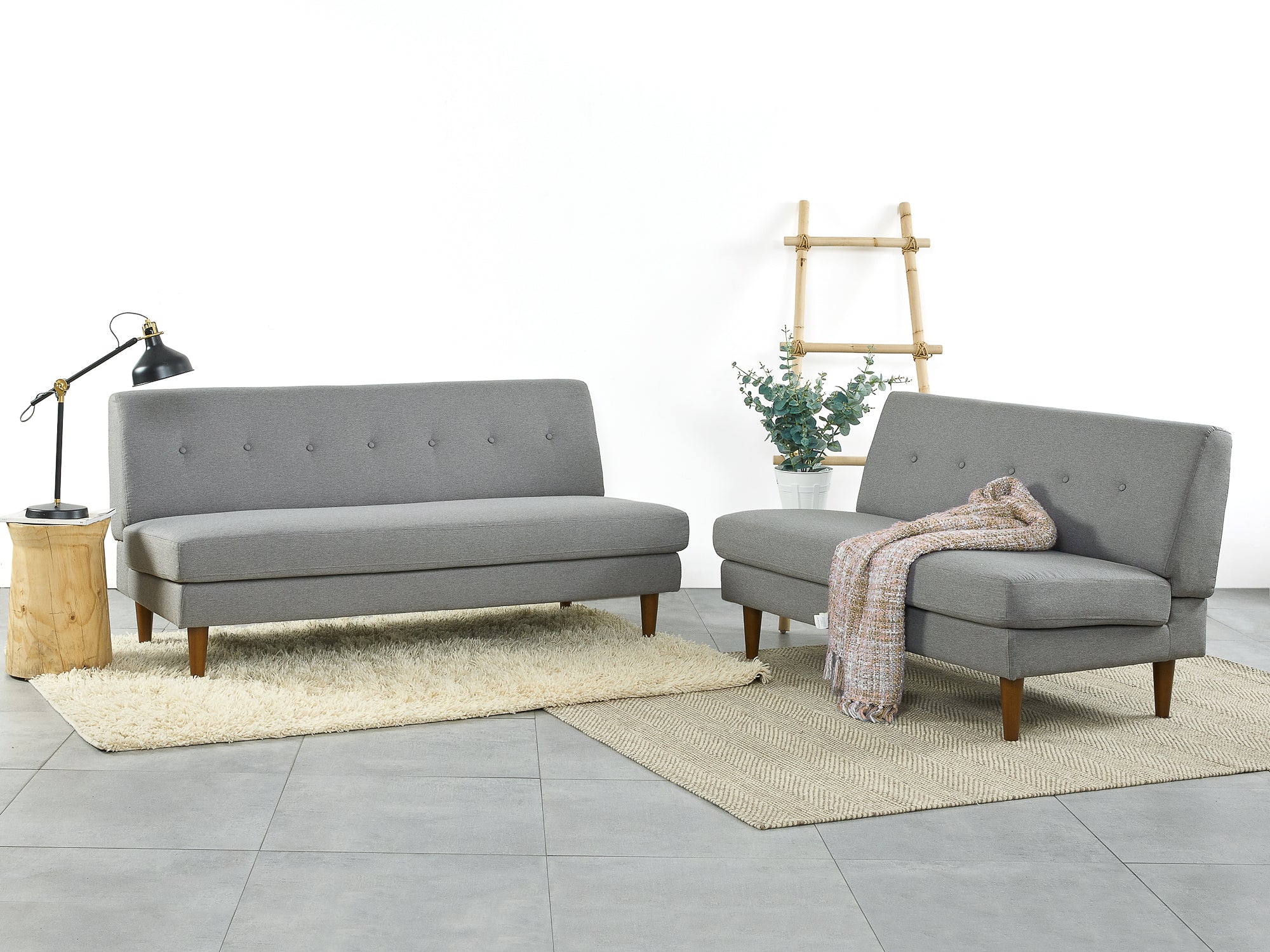 HANA Sofa : Sand Grey Linen – Mellow Home