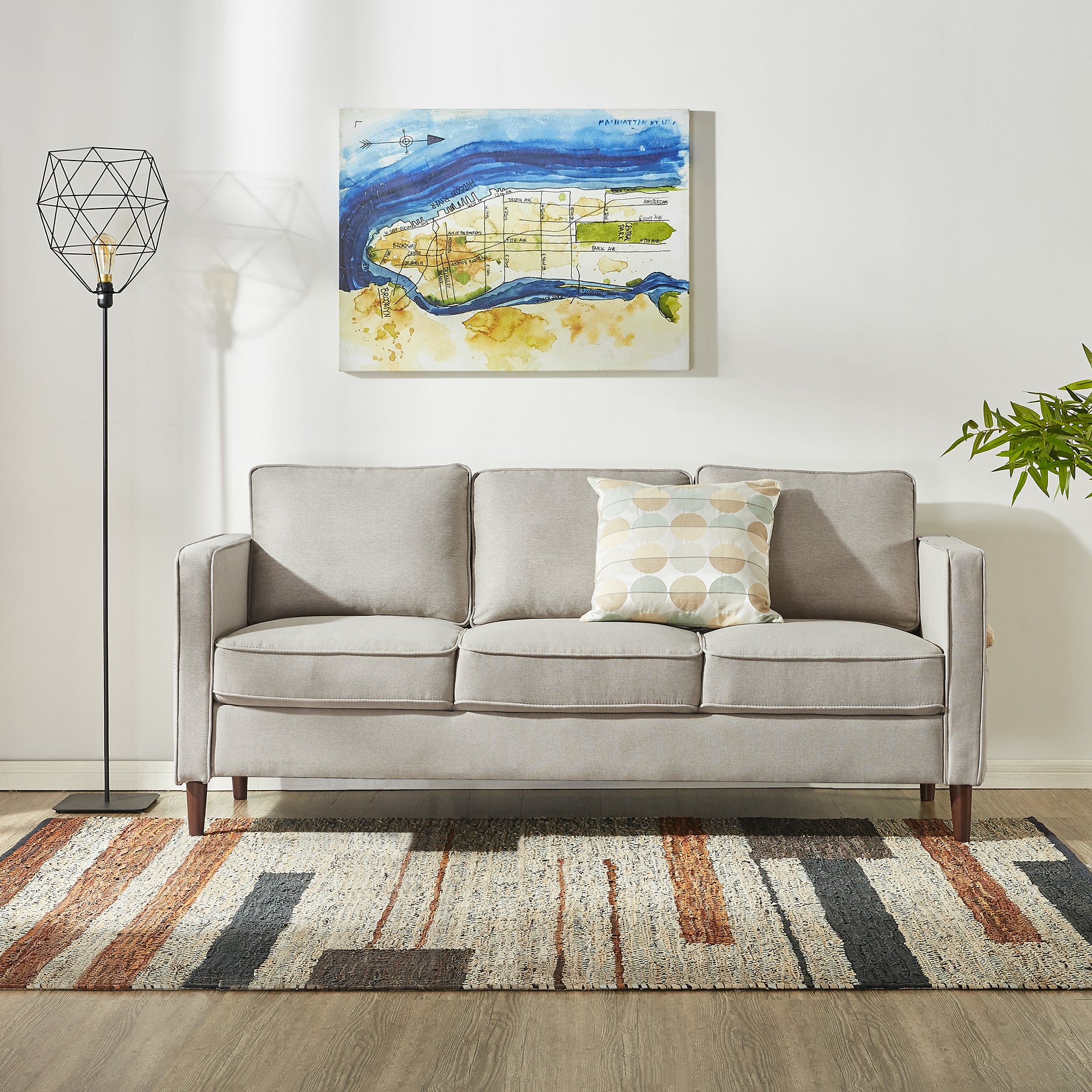 HANA Sofa : Sand Grey Linen – Mellow Home