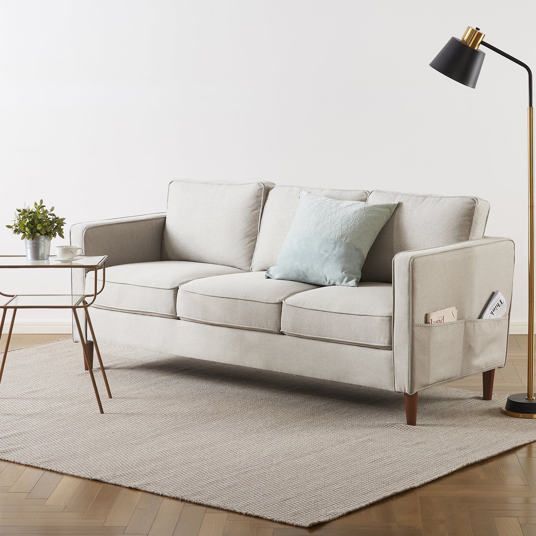 HANA Sofa : Sand Grey Linen – Mellow Home